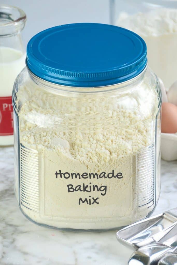 Homemade Baking Mix (DIY Bisquick) made with a healthier shortening substitute. 