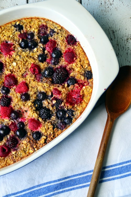 Mixed Berry baked oatmeal pin