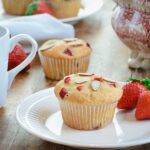 Fresh Strawberry Almond Muffins