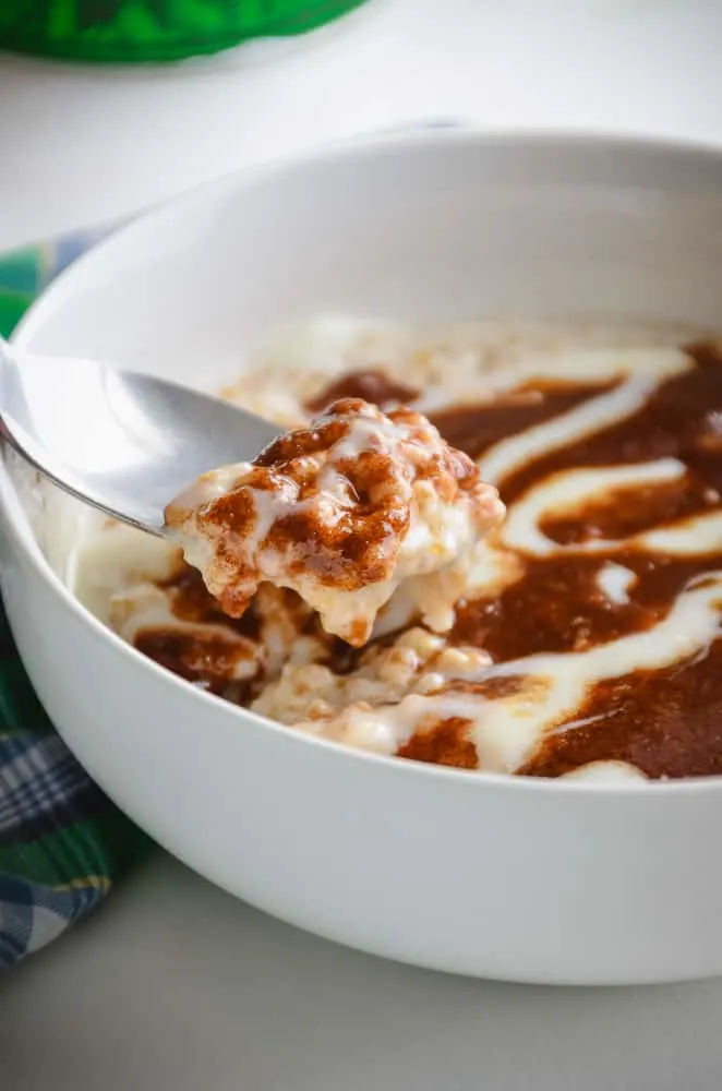 The Creamiest Cinnamon Sugar Oatmeal Bowl