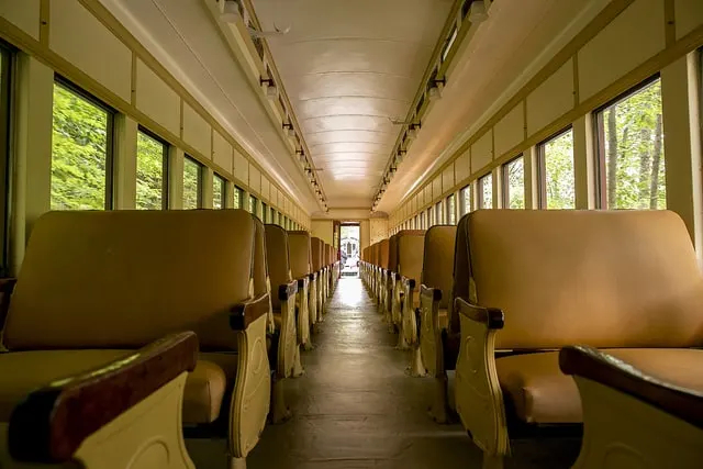 Inside the Catskills Mountain Railroad car