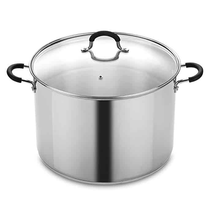 Cook N Home NC-00335 Stainless Steel Saucepot with Lid 20-Quart Stockpot, Qt, Silver