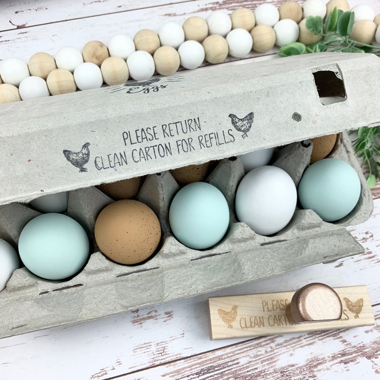Please Return Clean Carton  Egg Carton Stamp  Fresh Eggs  | Etsy