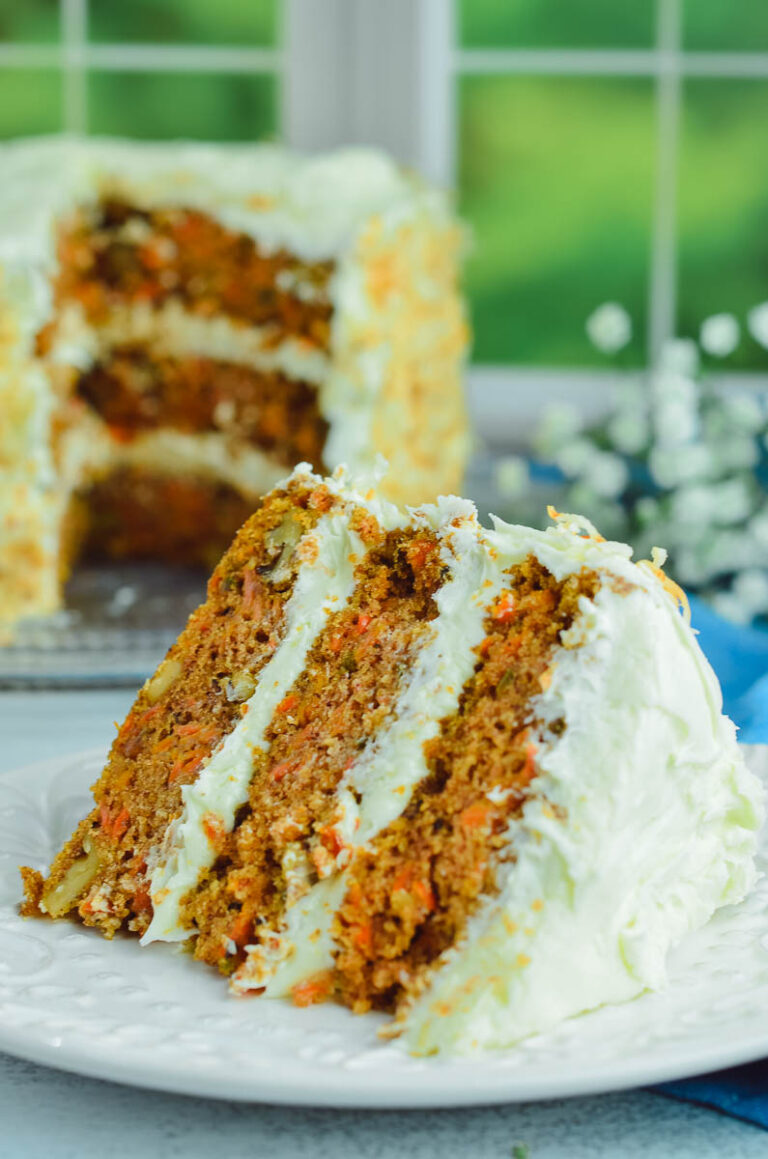 Deluxe Carrot Cake With Coconut Cream Cheese Frosting